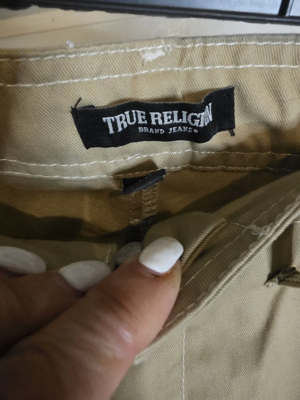 True Religion Men's Cargo Pants in Tan Size 38